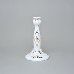 Svícen Rokoko 10,7 x 17,8 cm, Bílé + tisk + zlato, Royal Dux Bohemia
