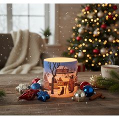 Tealight Winter 1900, 6,5 / 6,5 /10 cm, Glass, A. Mucha, Goebel