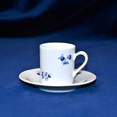 Šálek mokka 70 ml + podšálek 115 mm Jasmin, modré kvítky, Český porcelán a.s.