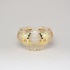 Cut Crystal Bowl, 160 mm, Gold + Enamel, Jahami Bohemia