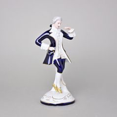 Gentleman rococo 10 x 10 x 23,5 cm, Porcelain Figures Duchcov