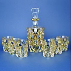 Whisky set 1+6, 750 + 230 ml, Rhapsody zlacený, RoyalCrystal