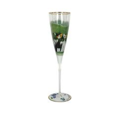 Champagne glass R. Wachtmeister - Una passeggiata nel verde, 7,5 / 7,5 / 27,5 cm, Glass, Cats Goebel