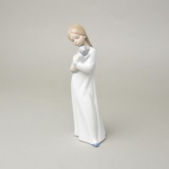 Dívka s pejskem 19,5 cm, NAO porcelánové figurky
