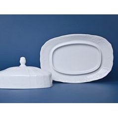 Butter dish for 250 g butter - BOTTOM (only tray), Thun 1794, karlovarský porcelán, BERNADOTTE white