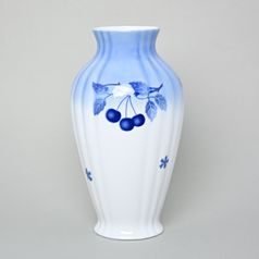 Vase 29,5 cm, Thun 1794 Carlsbad porcelain, BLUE CHERRY