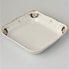 Bowl square 25 cm, Thun 1794 Carlsbad porcelain, BERNADOTTE arms