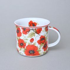Hrnek Tina Fantazie, Vlčí máky, 380 ml, velký, Český porcelán a.s.