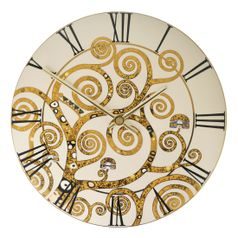 Wall clock The Tree of life 31 cm, porcelain, G. Klimt, Goebel