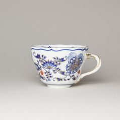 Cup tall A/1 0,12 l coffee, Original Blue Onion Pattern + gold + ruby red
