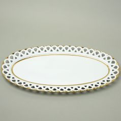 Mísa oválná 42 x 22 cm bílá, Byzant 404b, Růžový porcelán z Chodova
