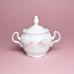 Pink line: Sugar bowl 300 ml, Thun 1794 Carlsbad porcelain, BERNADOTTE roses