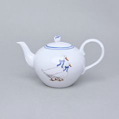 Konvice čajová se sítkem 0,9 l, Český porcelán a.s., husy