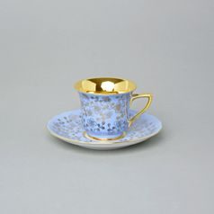 Šálek 80 ml a podšálek mokka Windsor, světle modrá, Leander 1907 Loučky