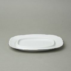 Butter dish platter, Thun 1794, karlovarský porcelán, BERNADOTTE platinum