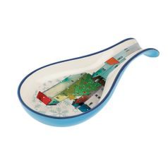 Ladle rest 21 x 10 cm, christmas village, new bone china, EGAN