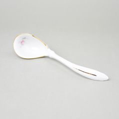 Gold line: Spoon 20 cm for sacuceboat, Thun 1794 Carlsbad porcelain, BERNADOTTE roses