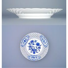 Plate perforated 24 cm, Original Blue Onion Pattern