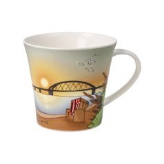 Mug 350 ml Seaview 13 / 10 / 9,5 cm, Scandic home, fine bone china, Goebel