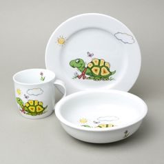 Children dinner set 3 pcs. Turtle, Český porcelán a.s.