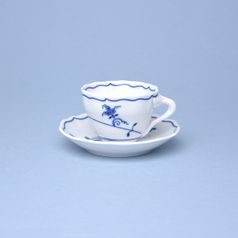 Šálek a podšálek A + A 80 ml / 11 cm mokka (presso) Eco modré, Český porcelán a.s., 2.j.