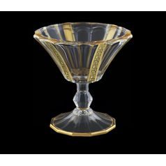 Astra Gold: Small bowl 15,5 cm on stand, Crystal, Antique Golden Black decor