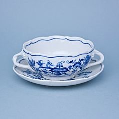 Cup and saucer soup 0,25 l / 17,5 cm, Original Blue Onion Pattern