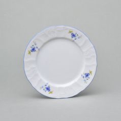 Plate dessert 19 cm, Thun 1794 Carlsbad porcelain, BERNADOTTE Forget-me-not-flower