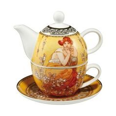 Tea for one set Topaz, Porcelain, A. Mucha, Goebel Artis Orbis