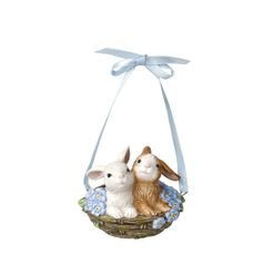 Hanging ornament Annual Rabbit 2026 8 / 6.5 / 6.5cm, biscuit china, Goebel