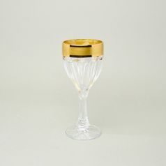 Sklenička na víno Safari 190 ml s matným zlatem, Crystalite Bohemia