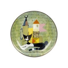 Miniature plate R. Wachtmeister - La storia di Serafino, 10 / 10 / 1 cm, Fine Bone China, Cats Goebel