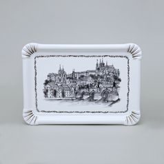 Porcelain Tray with Prague Motifs (Decor No. 2), Vilém Janoušek, Český porcelán a.s.