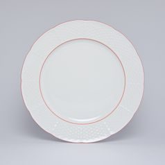 70477: Dinner Plate 24 cm, Thun 1794, Carlsbad Porcelain, NATALIE, Red line