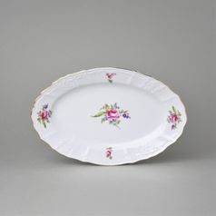 Dish oval 26 cm (flat side dish), Thun 1794 Carlsbad Porcelain, BERNADOTTE Meissen Rose