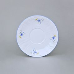 Podšálek 17,5 cm, Thun 1794, karlovarský porcelán, BERNADOTTE pomněnka