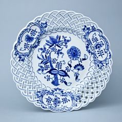 Talíř prolamovaný 27 cm, Cibulák, originální z Dubí