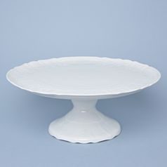 Frost no line: Cake plate 32 cm on stand, Thun 1794 Carlsbad porcelain, BERNADOTTE