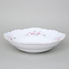 Gold line: Bowl deep 25 cm, Thun 1794 Carlsbad porcelain, BERNADOTTE roses