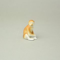 Opička sedící 5 x 3,5 x 6,5 cm, Porcelánové figurky Duchcov