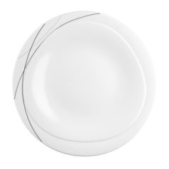 Plate flat 28 cm, Trio 71381 Highline, Seltmann Porcelain