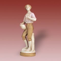 Muž se džbánem 8 x 7,5 x 22,5 cm, Porcelánové figurky Duchcov