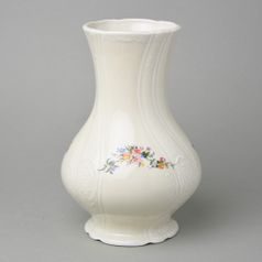 Váza 23 cm, Thun 1794, karlovarský porcelán, BERNADOTTE ivory + kytičky