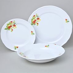Plate set for 4 pers. 26-24-19, Strawberries, Český porcelán a.s.