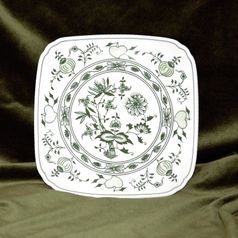 Plate square 21 cm, Green Onion Pattern, Cesky porcelan a.s.