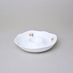 Egg cup (plate) 12,5 cm, Thun 1794 Carlsbad Porcelain, BERNADOTTE hazenka