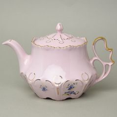Konvice čajová 1,2 l, Lenka 247p, Růžový porcelán z Chodova
