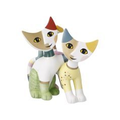 Figurine R. Wachtmeister - Cats Amici per la pelle, 10,5 / 8 / 12 cm, Porcelain, Cats Goebel