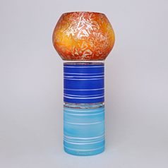 Studio Miracle: Vase - Beach romance, 30 cm, Hand-decorated by Vlasta Voborníková