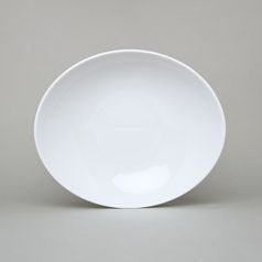 Plate deep 23 cm, Thun 1794 Carlsbad porcelain, Loos white